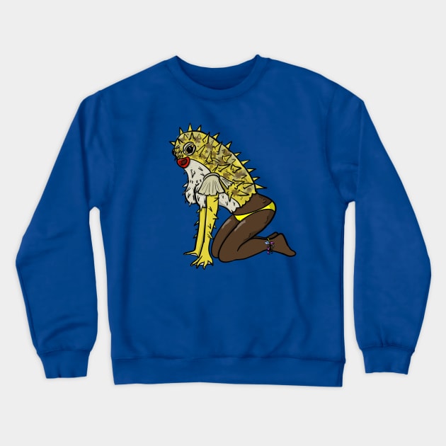Wrong Half Puffer Crewneck Sweatshirt by GeekVisionProductions